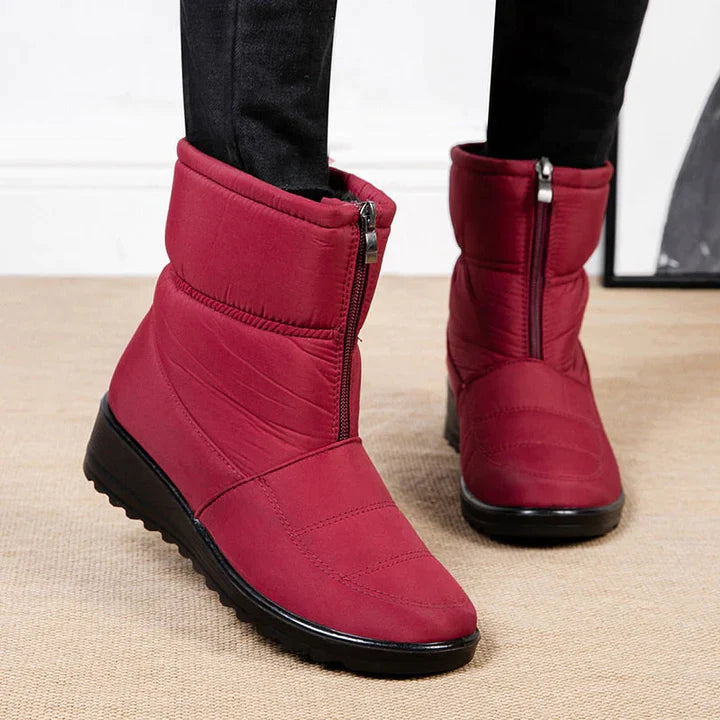 Bota Feminina de Inverno Carmezita Impermeável Aveludada