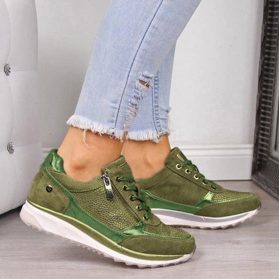 Tênis Feminino Casual Serenna Super Confortável fecho em Ziper