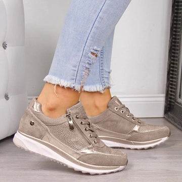 Tênis Feminino Casual Serenna Super Confortável fecho em Ziper